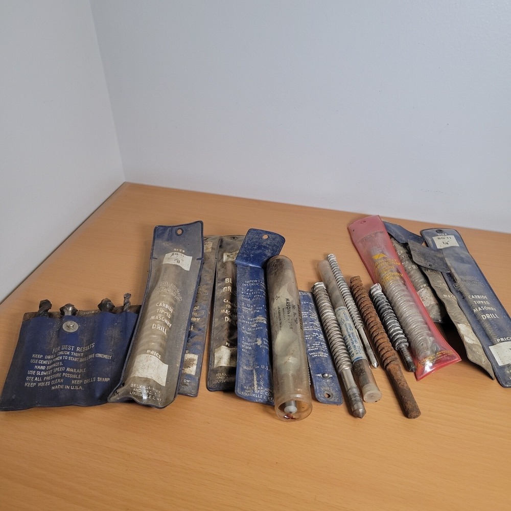 Carbide Tipped Masonry Drill Bits Assorted Bits Vermont American &Blue Grass